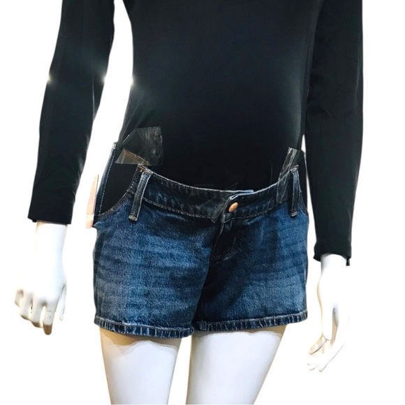 Isabel Maternity by Ingrid & Isabel Blue Denim Jean Shorts Size 4 - Picture 2 of 5